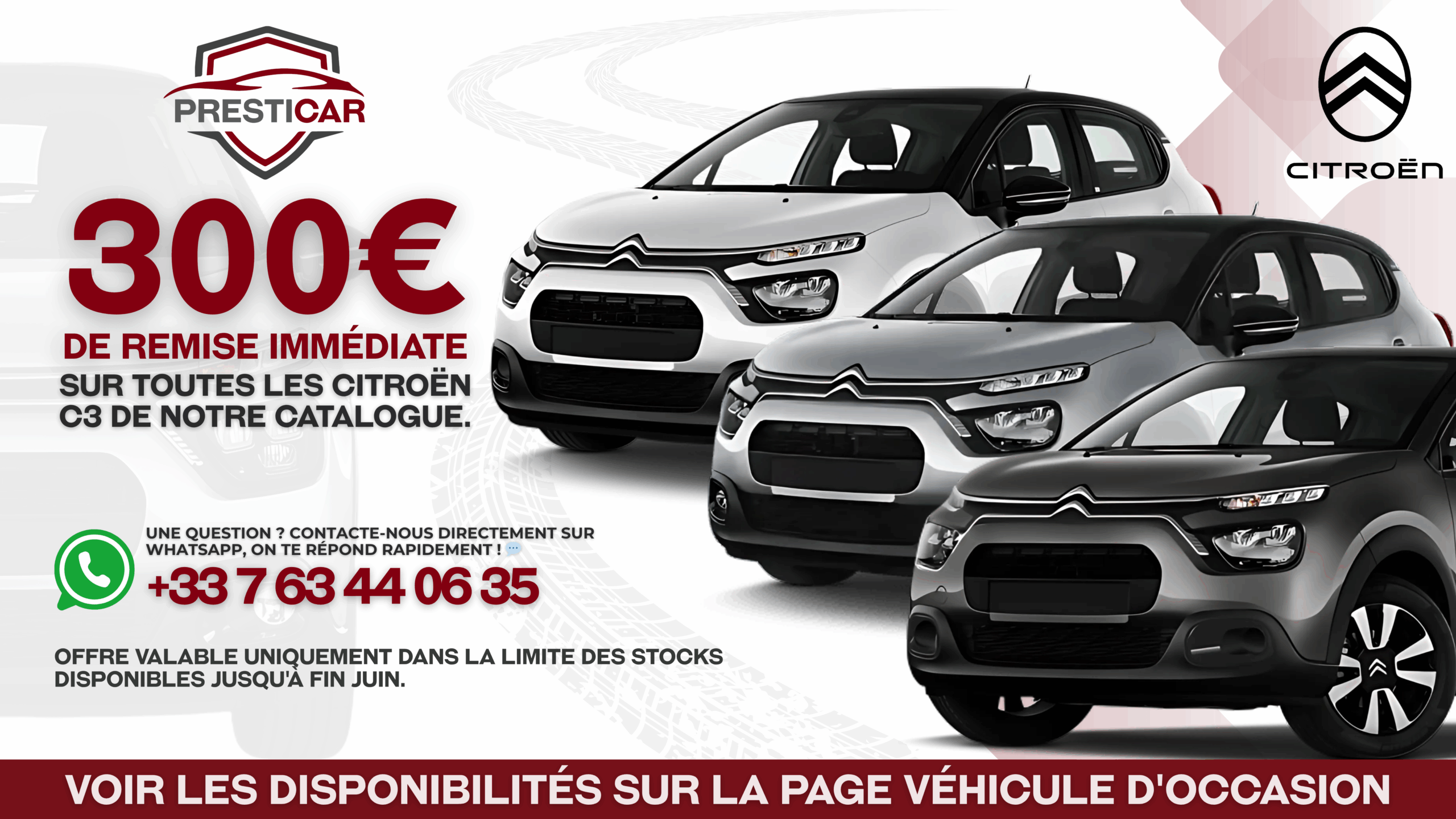 Plus d’informations sur les caractéristiques du véhicule sur notre site Internet