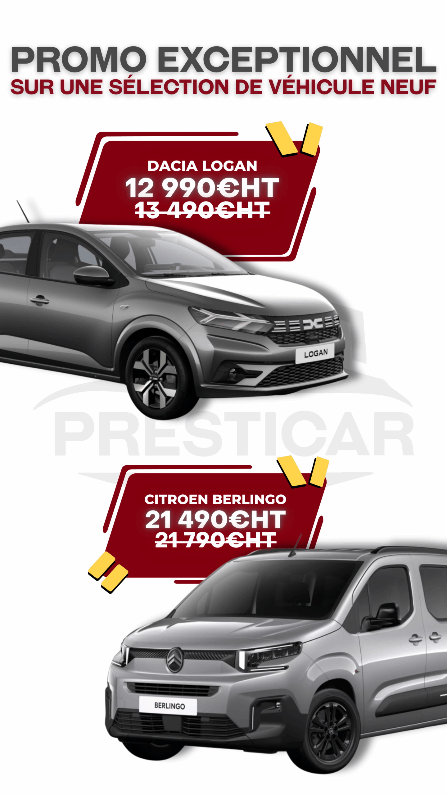 promo exceptionnel sur une sélection de véhicule neuf