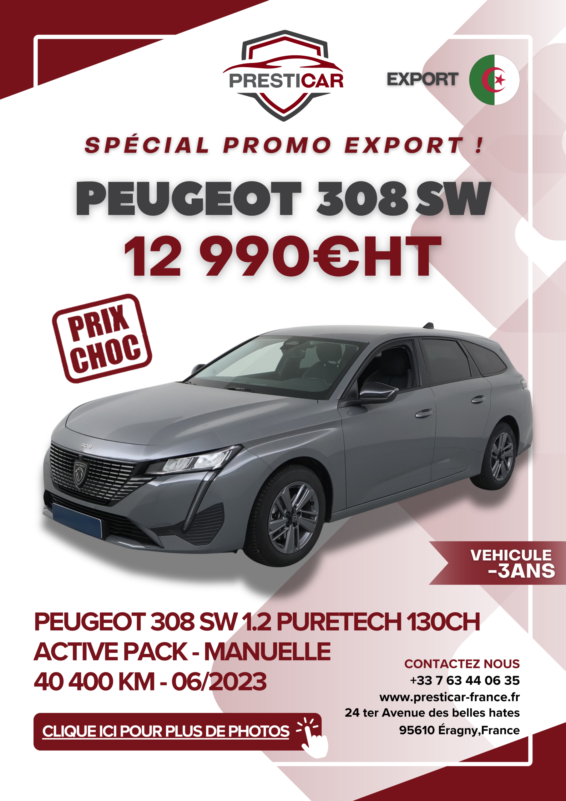 vehicule export algerie -3ans