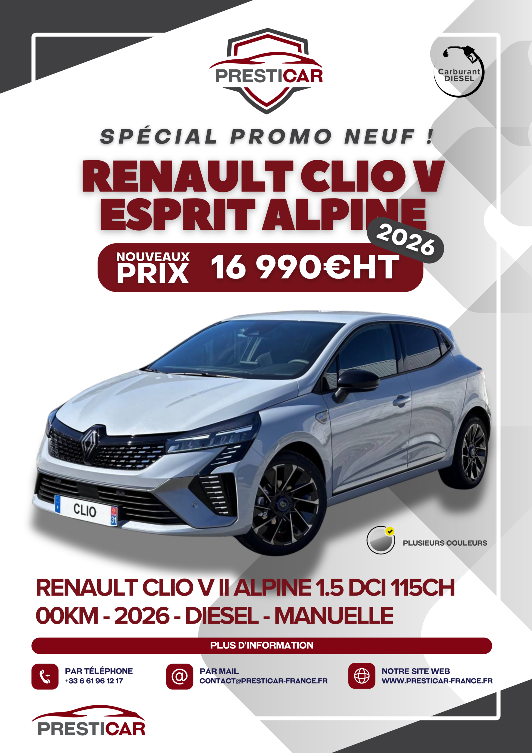 renault clio 5 alpine diesel neuf export algerie