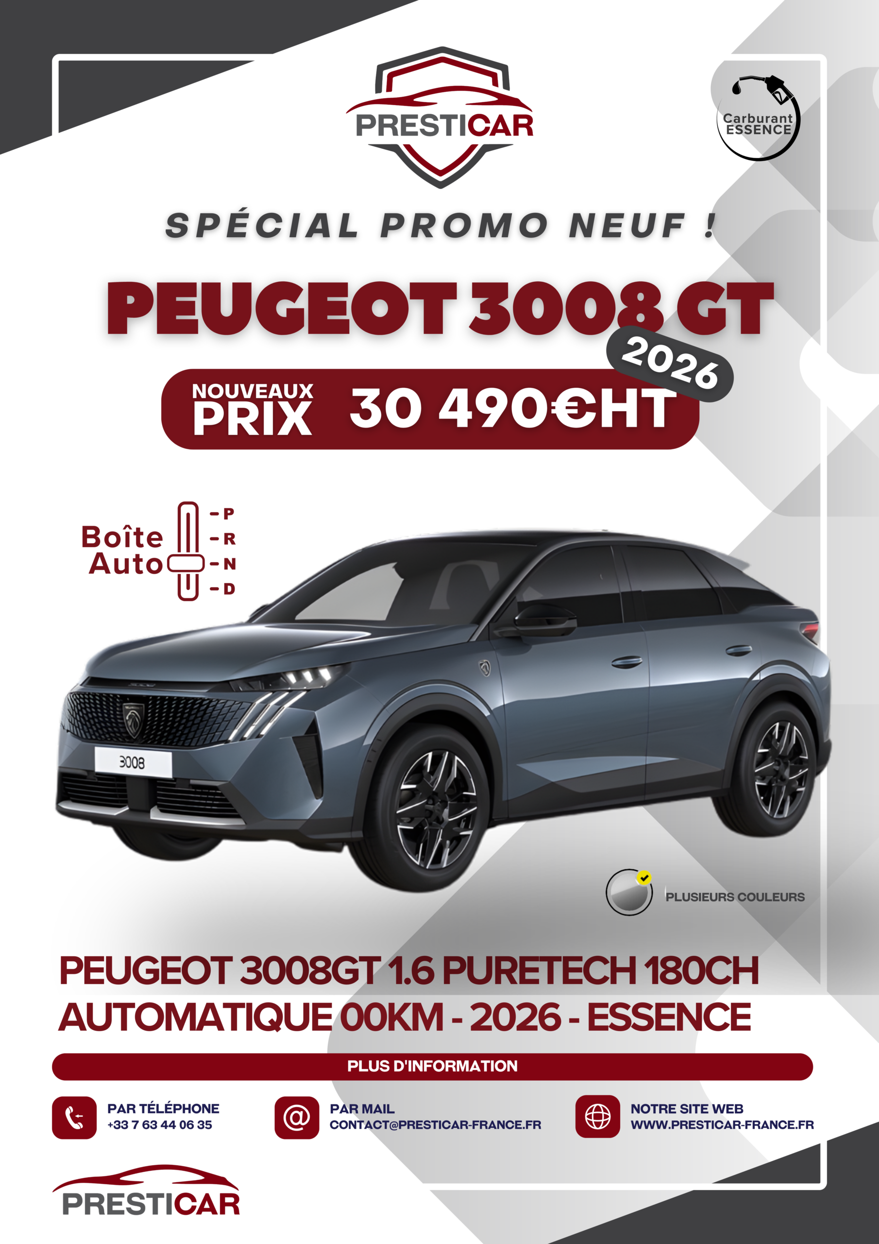 peugeot 3008 GT neuf export algerie