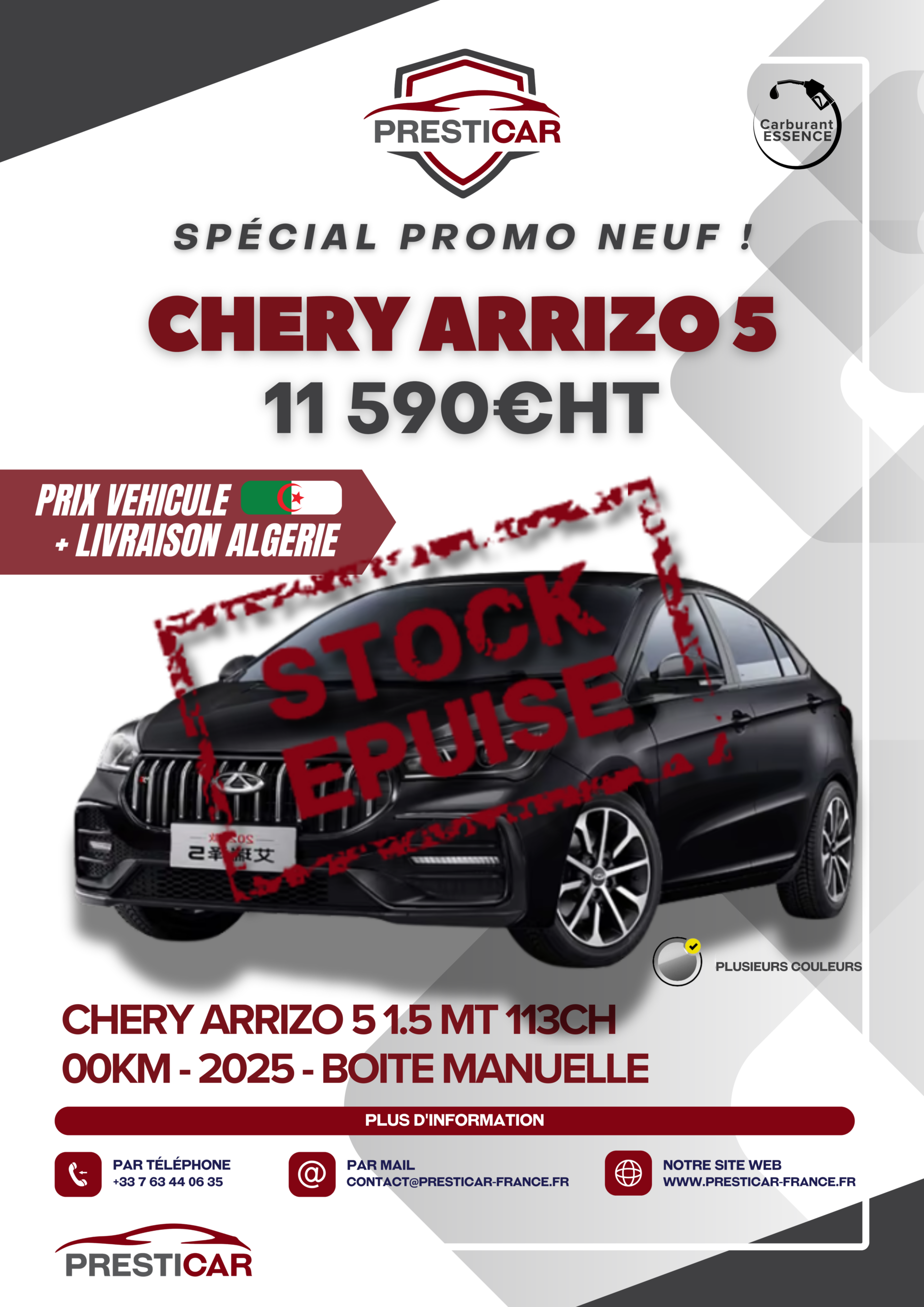 chery arrizo 5 export algerie