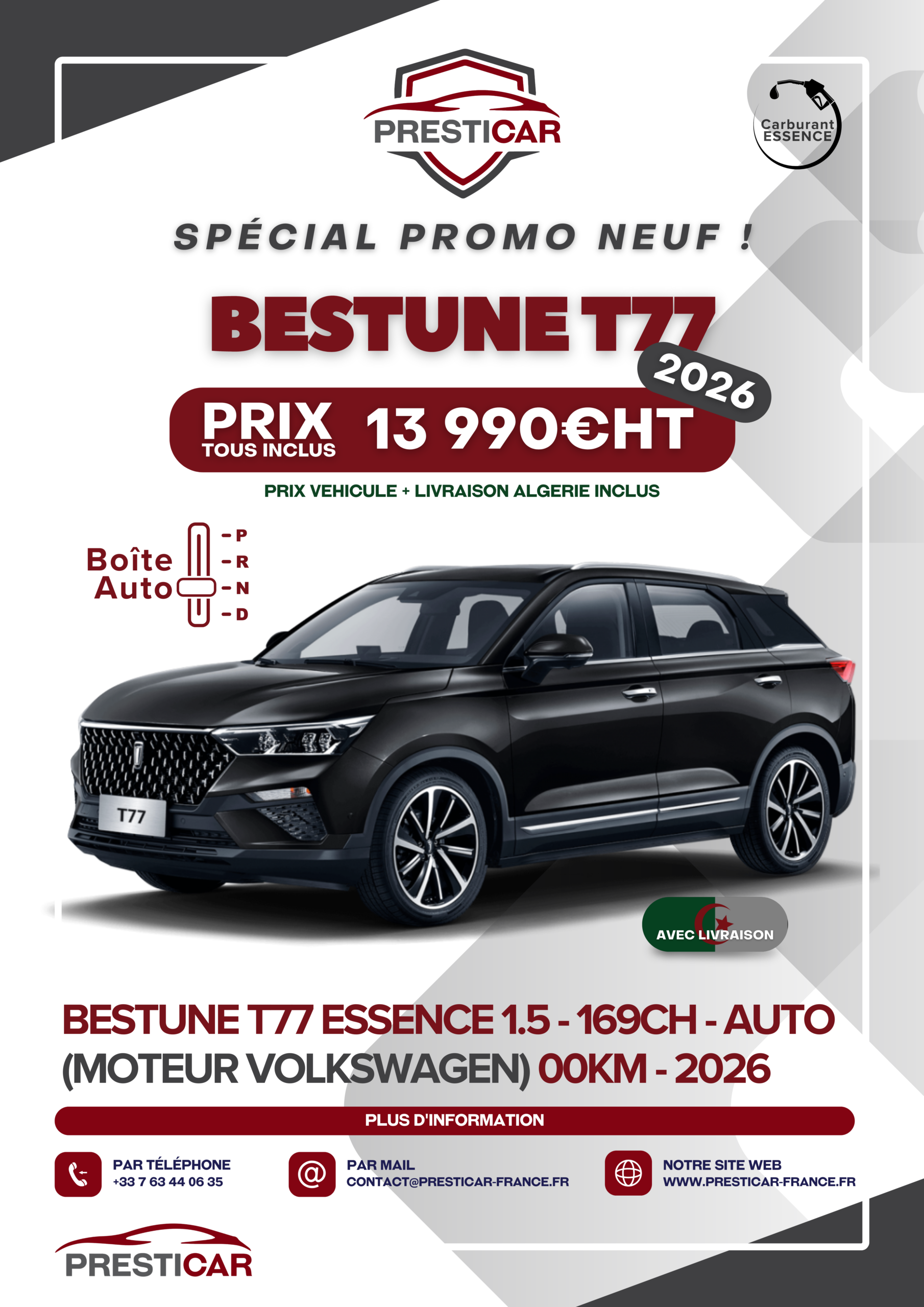 bestune T77 neuf export algerie