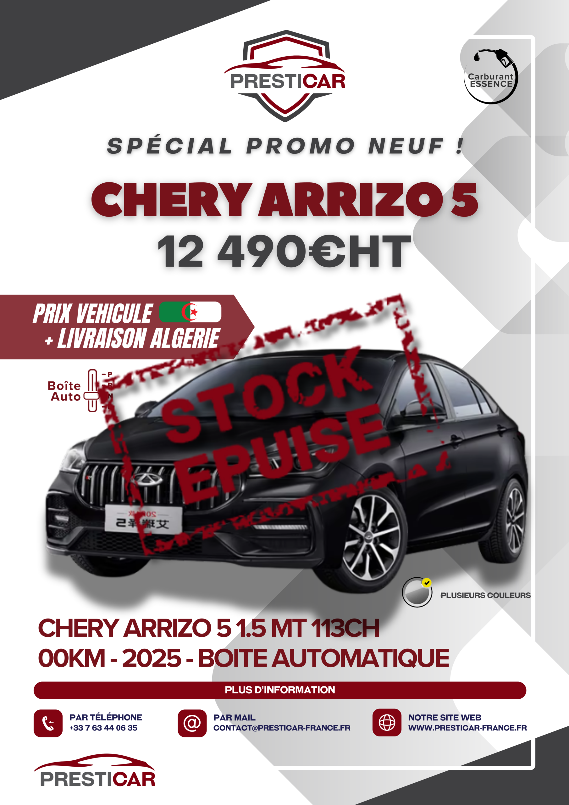 chery arrizo 5 export algerie