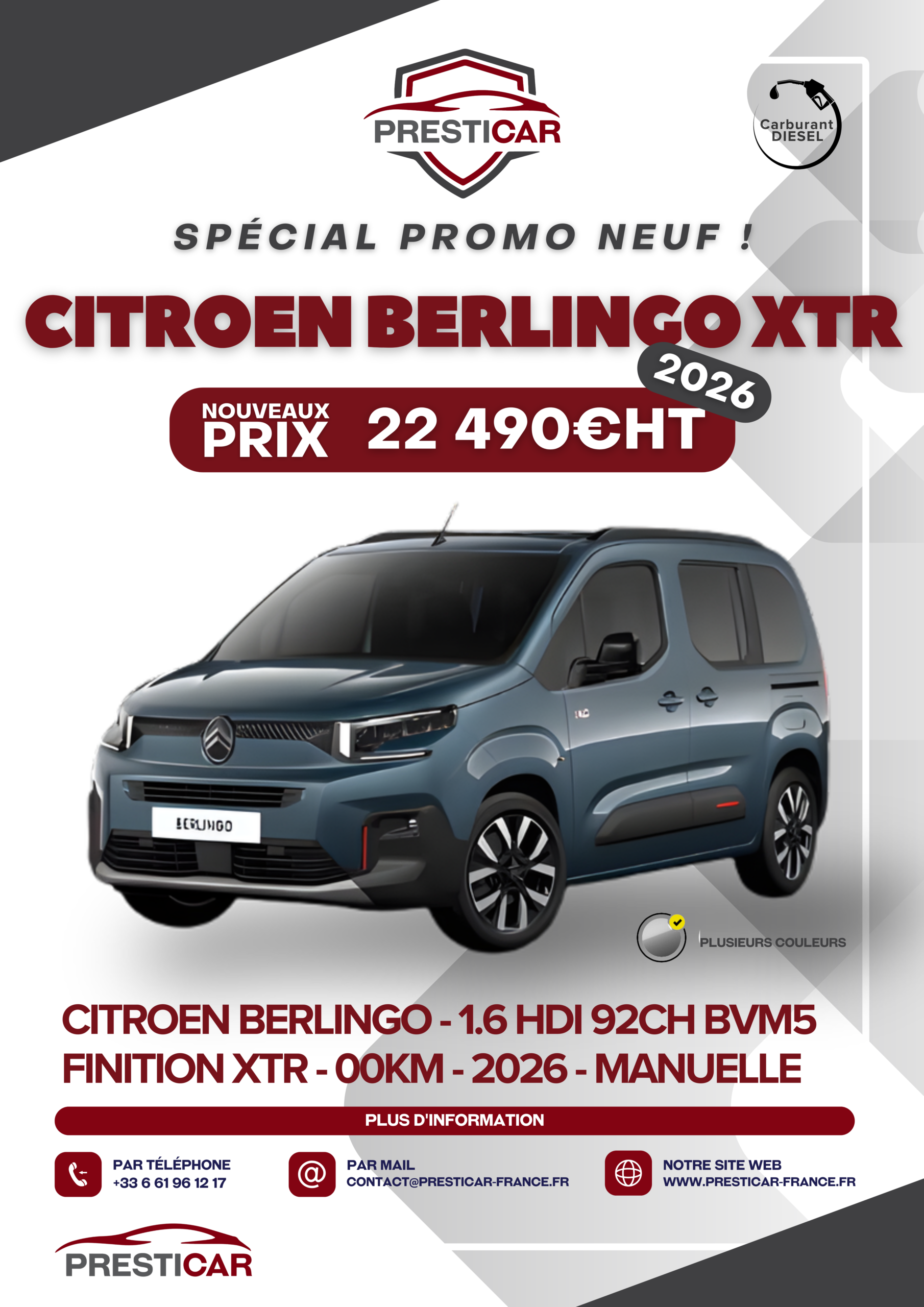 citroen berlingo xtr neuf export algerie