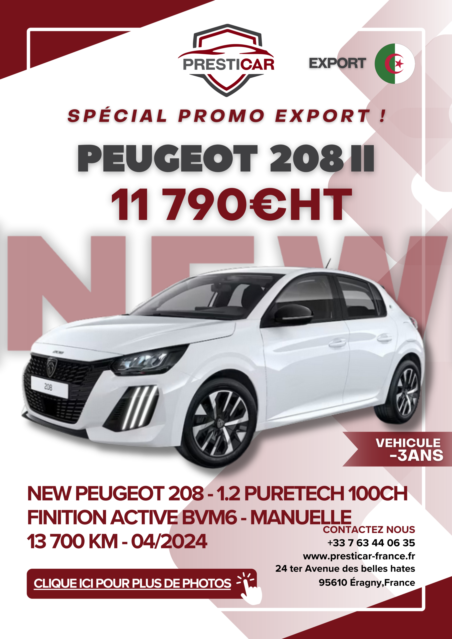 vehicule export algerie -3ans
