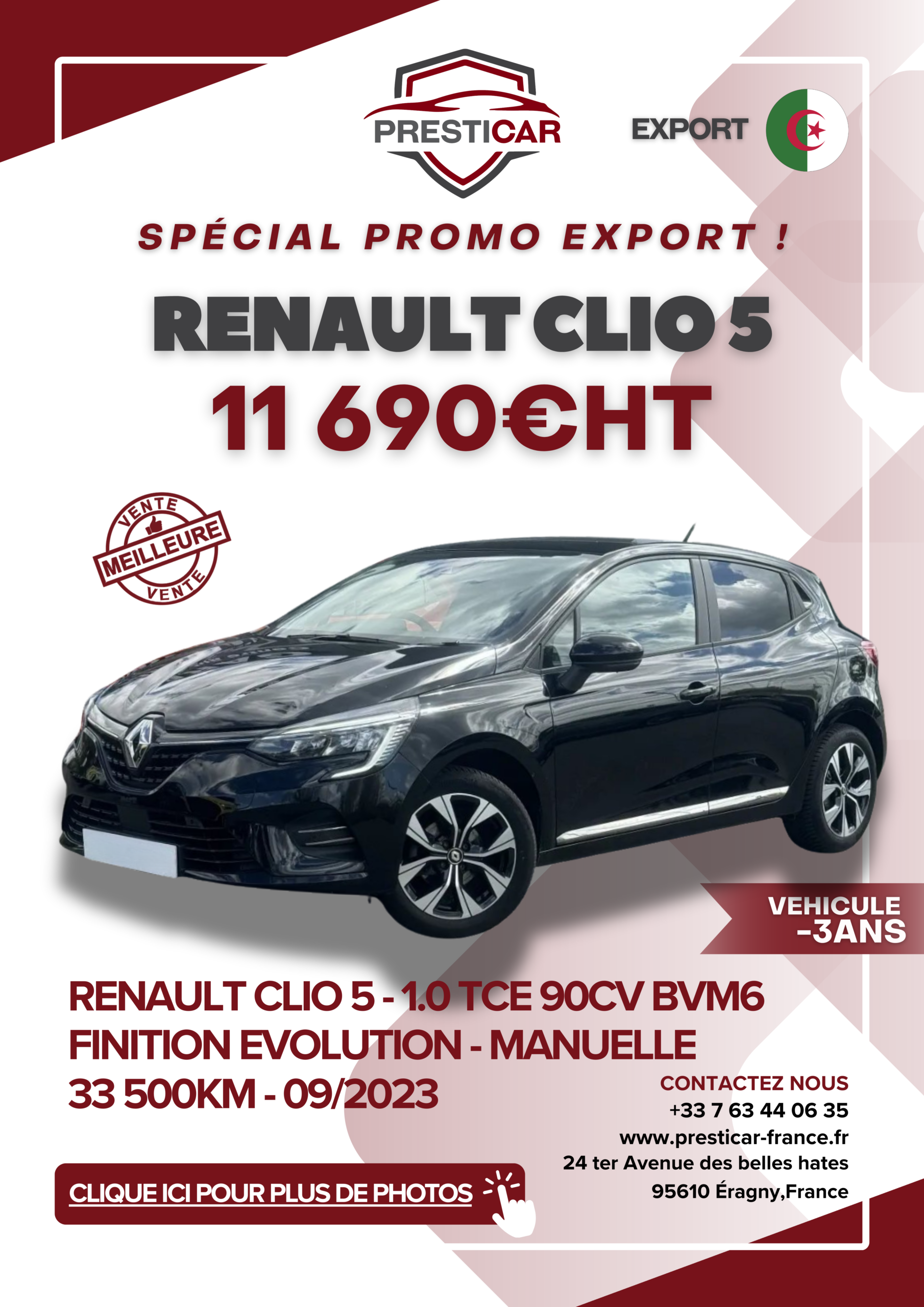 auto export algerie voiture -3ans
