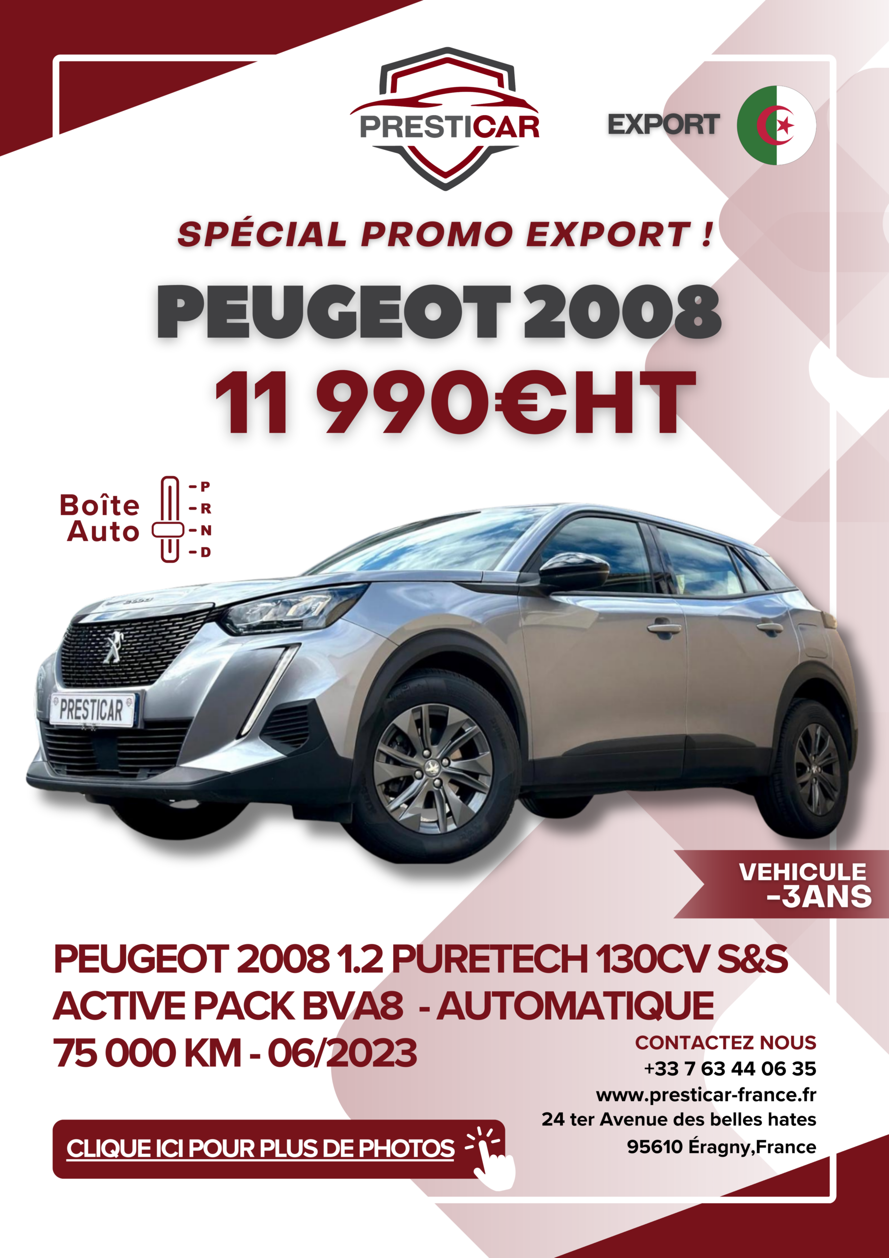 auto export algerie voiture -3ans