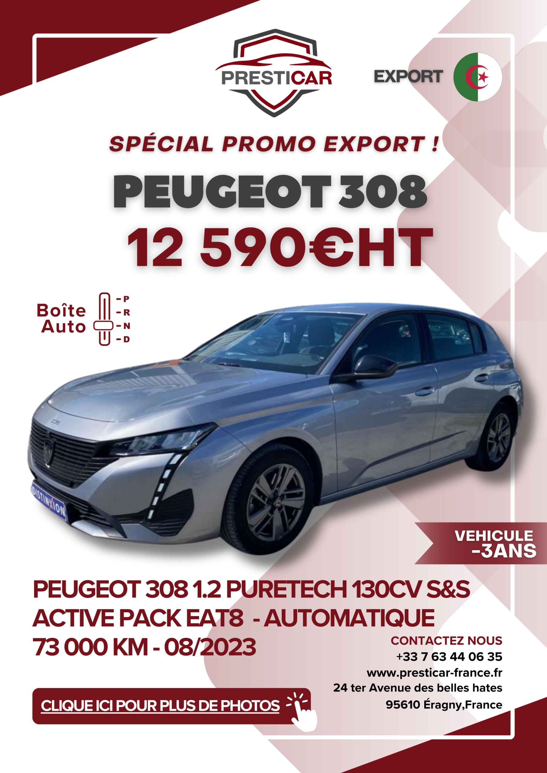 auto export algerie voiture -3ans