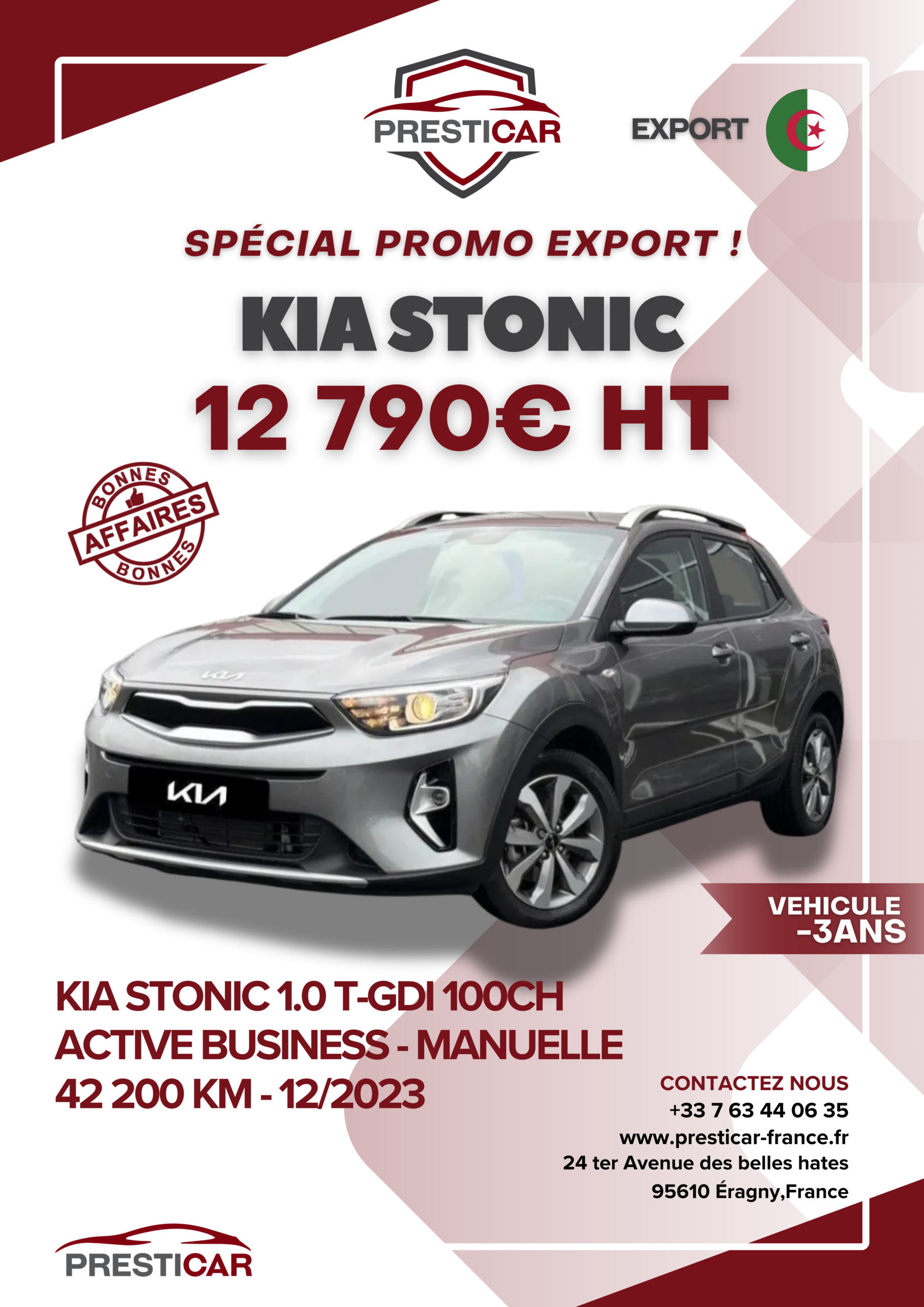 auto export algerie voiture -3ans