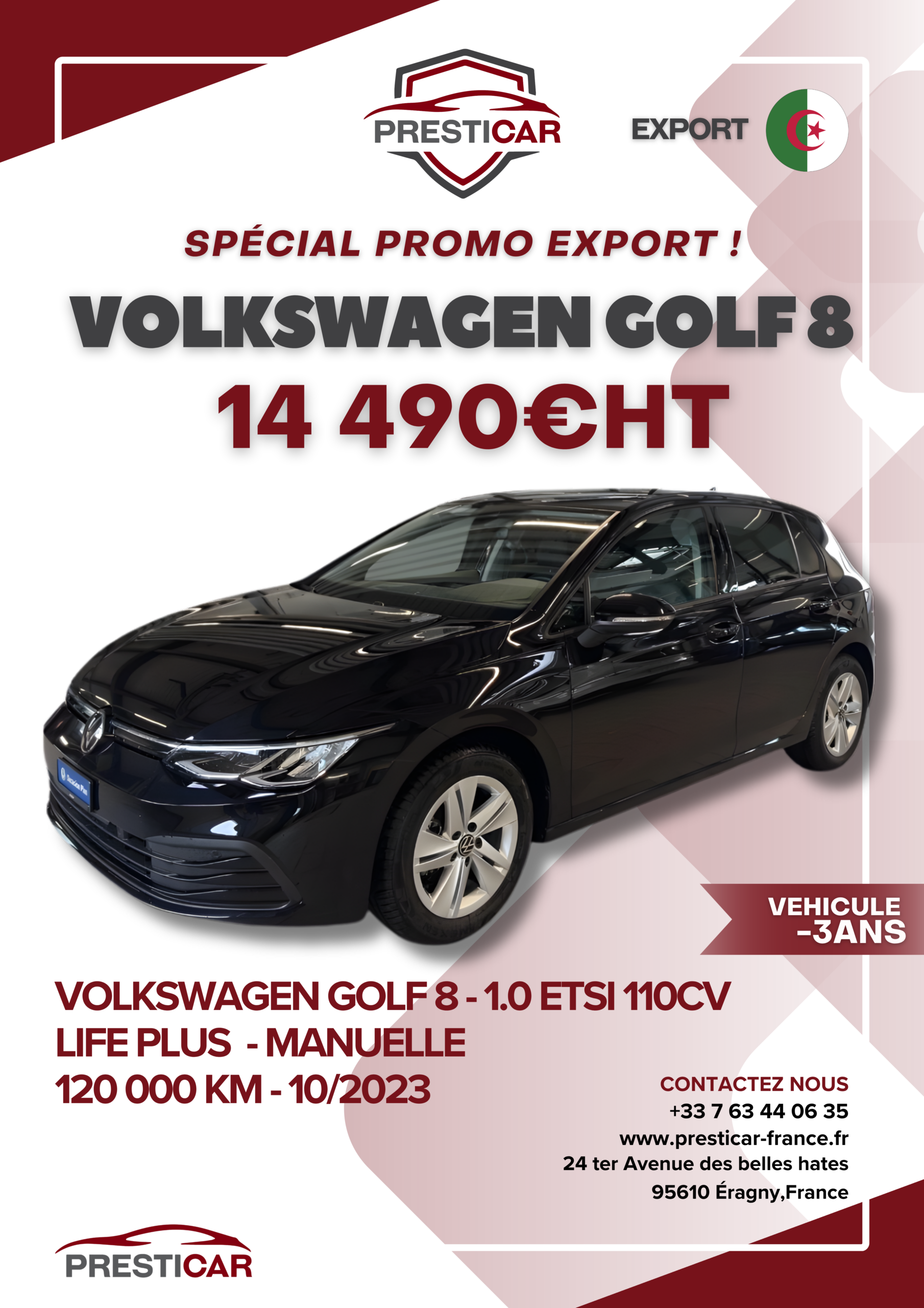 volkswagen golf 8 export algerie