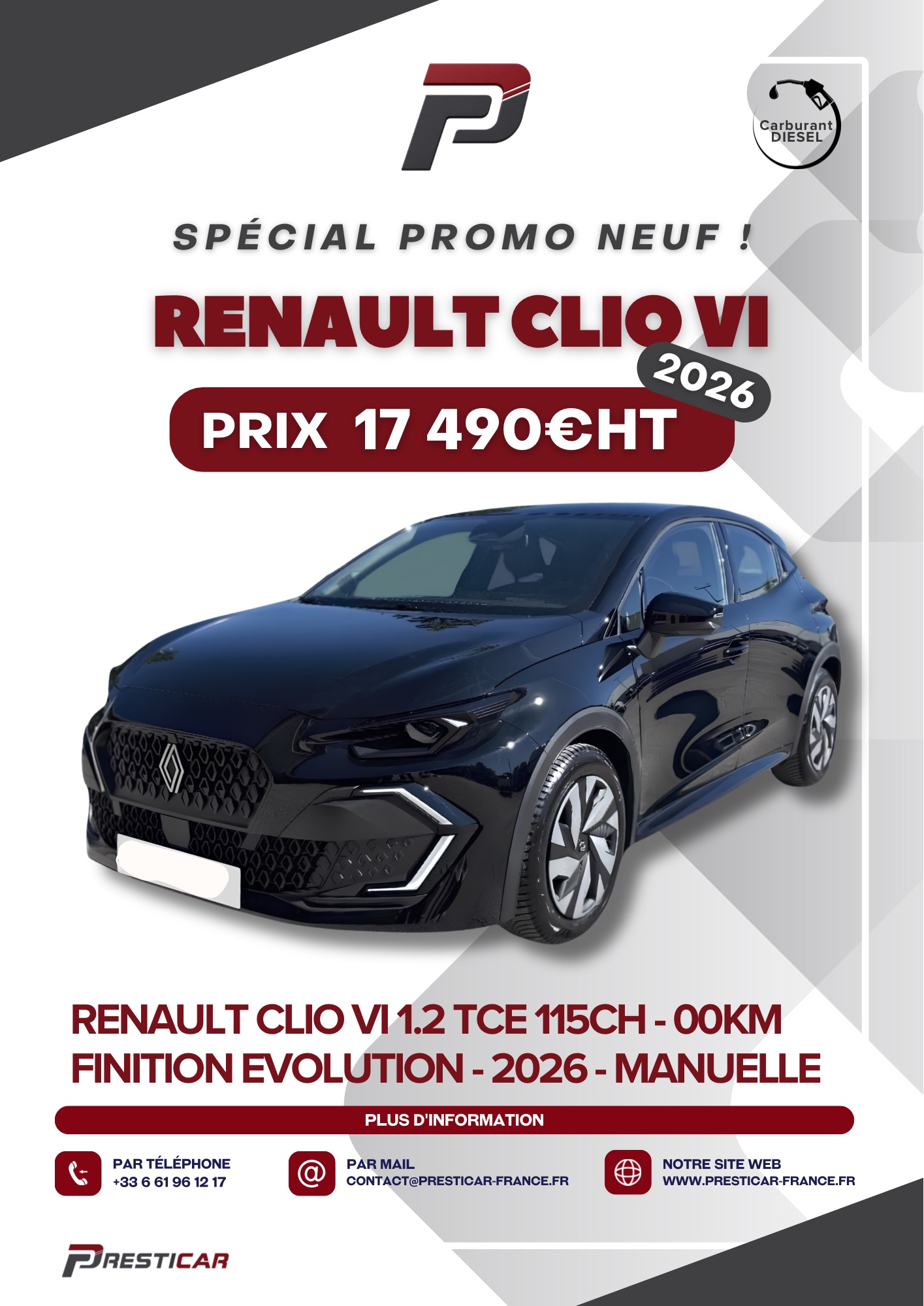 Copie de Presticar NEUF – Flyers Vehicule